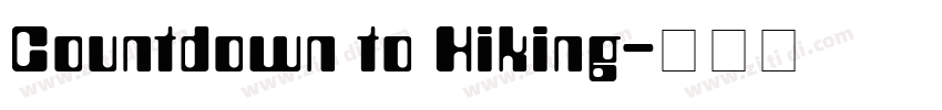 Countdown to Hiking字体转换